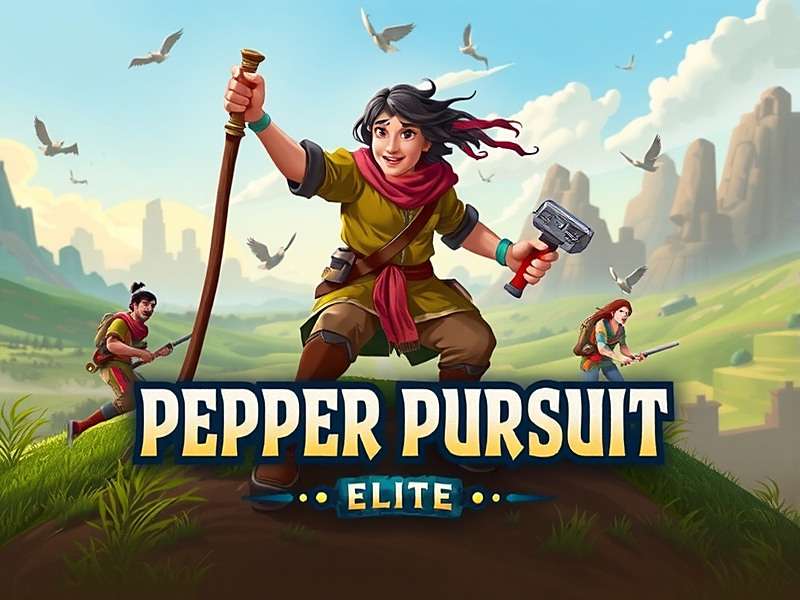 Pepper Pursuit Elite game banner showing main character in action across Indian landscapes